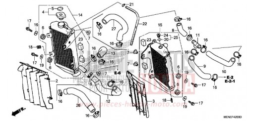 RADIATEUR CRF450RF de 2015